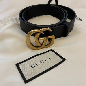 Gucci Leather belt with Double G buckle